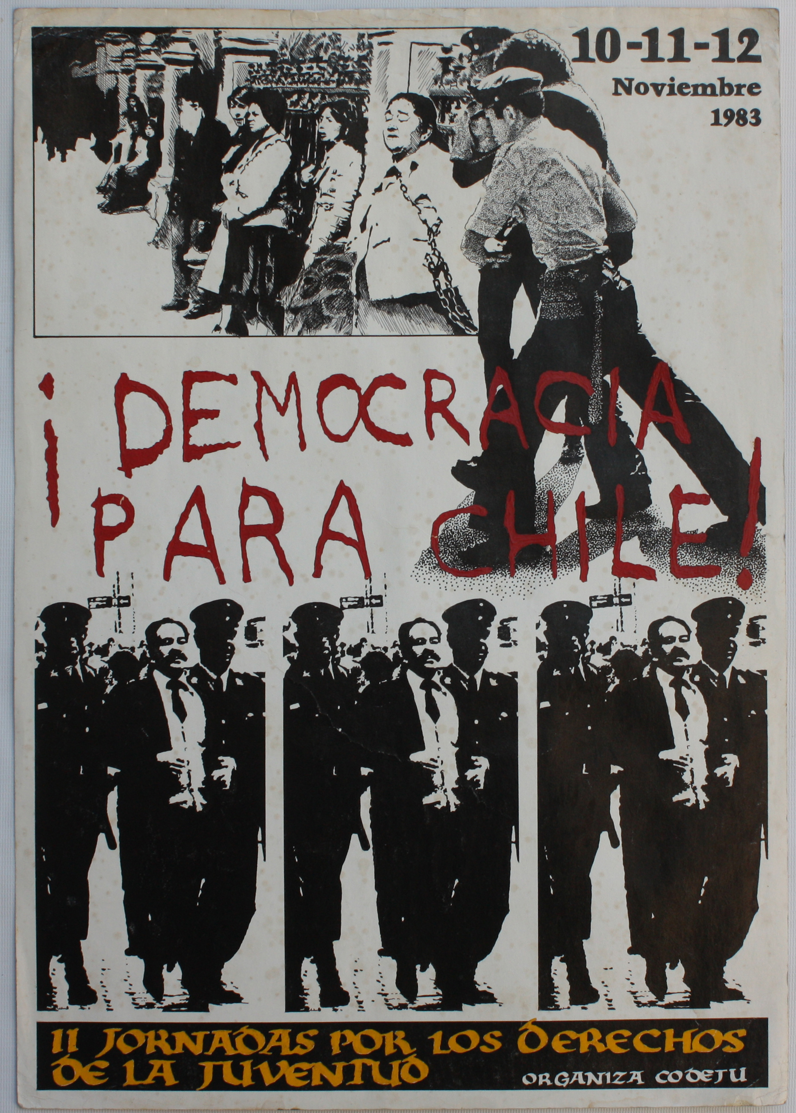 Democracia para Chile, APJ, 1983, pieza original.