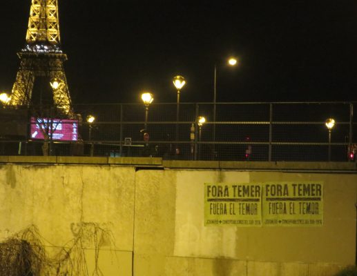 Fora Temer..., Proximidades de la Embajada de Brazil, Paris, 2017